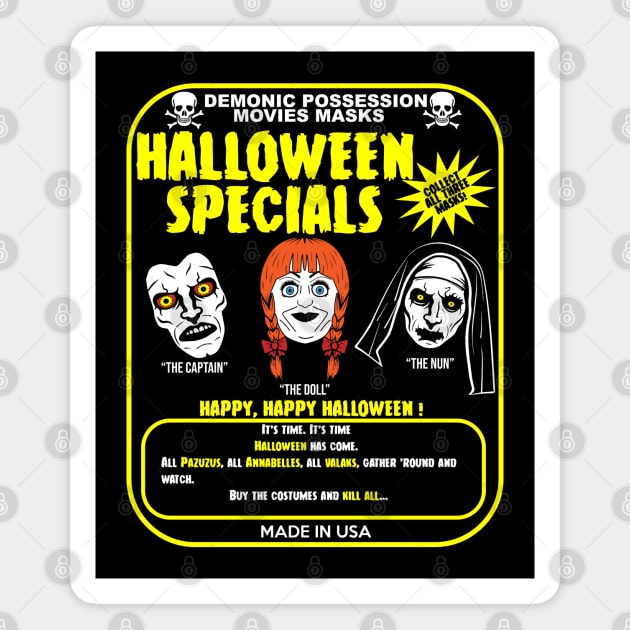 Halloween Specials Demonic horror movies Magnet by carloj1956